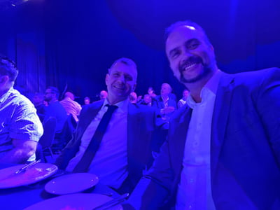 Gary and Oscar at the NZ CIO Awards 2023