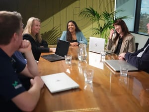 Quadrent all hands meeting in board room