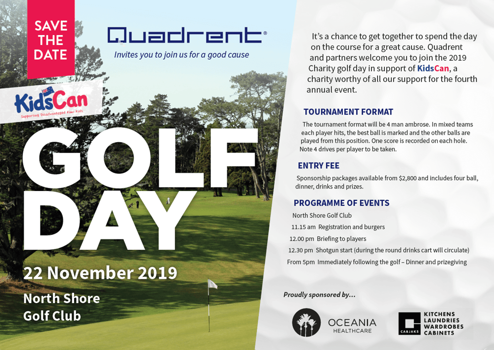 Golf Day 22 Nov 19 - Information Flyer. North Shore Golf Club, 11.15am - 5pm dinner start